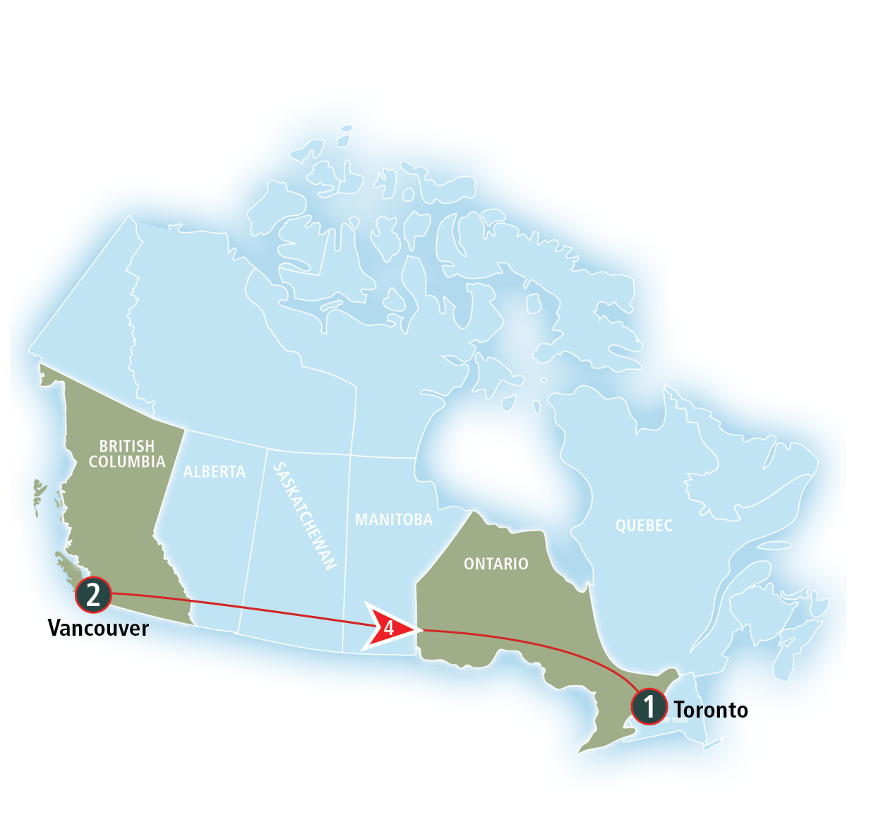 Vancouver To Toronto Map Canadian Rail Experience - Vancouver To Toronto | Amtrak Vacations®