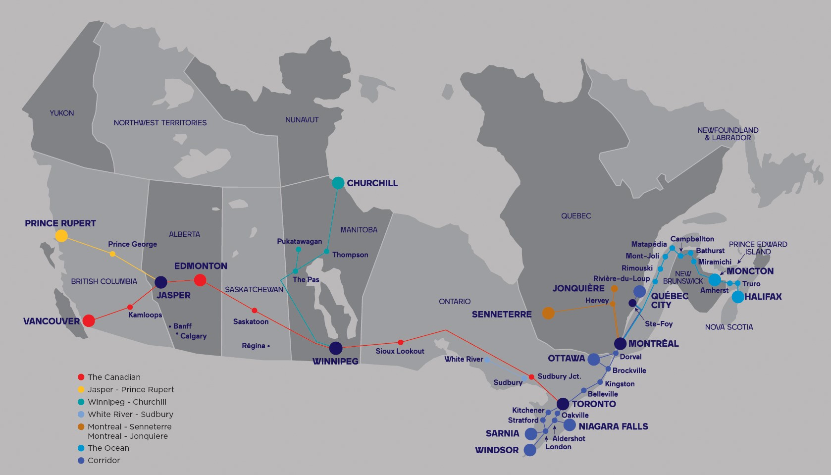 VIA Rail Train Network