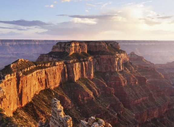 Cape Roya at Sunsetl, Grand Canyon North Rim Grand Canyon