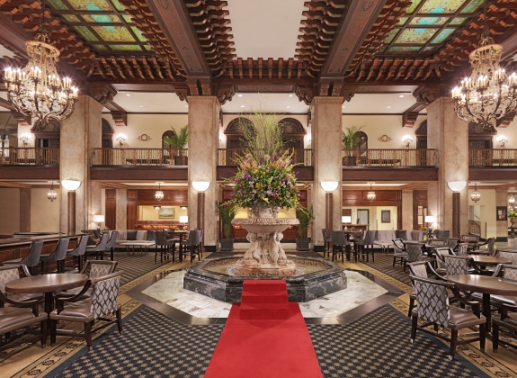 Peabody Memphis Hotel lobby with ducks