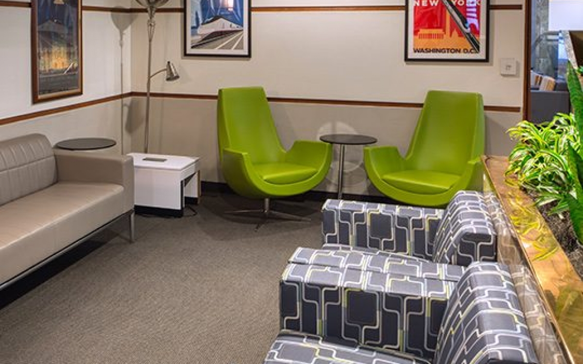 chairs in the union station lounge