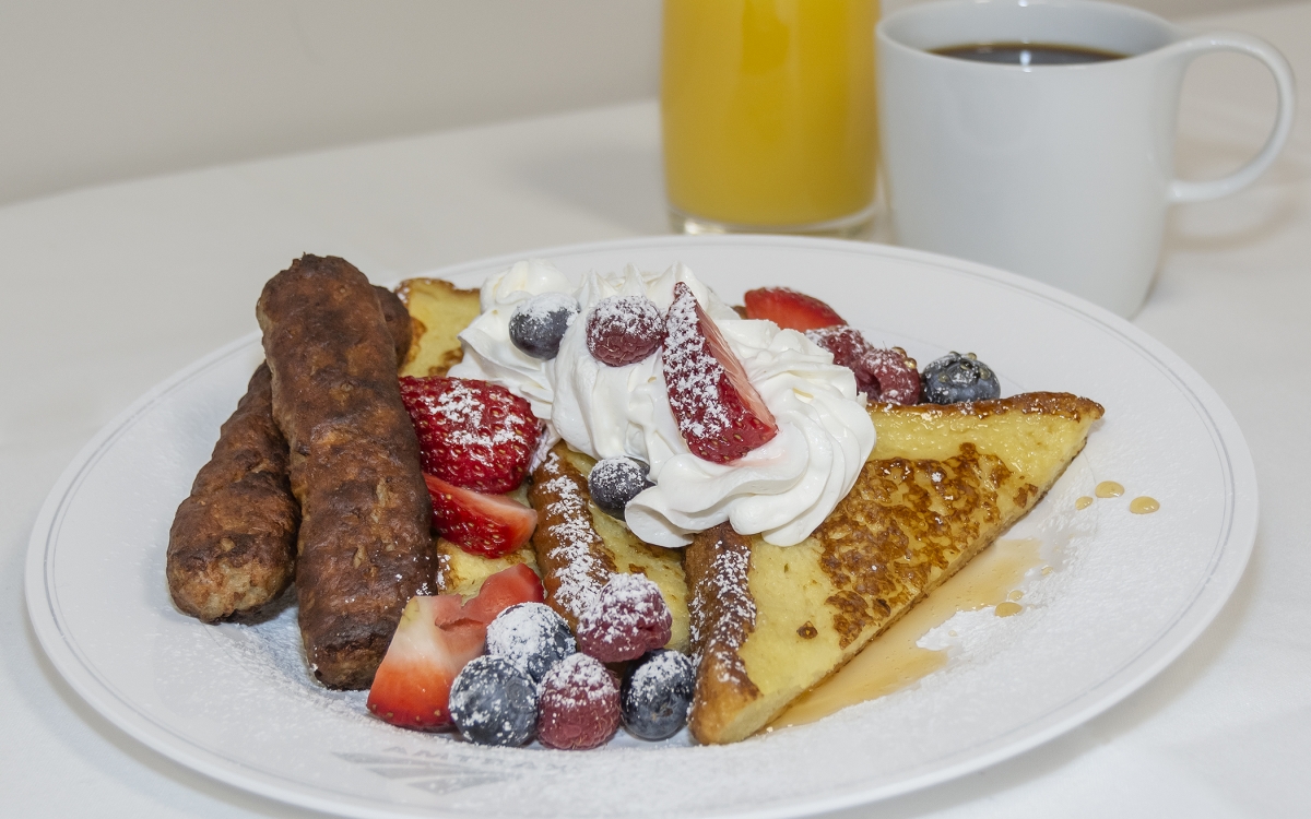 French Toast onboard amtrak