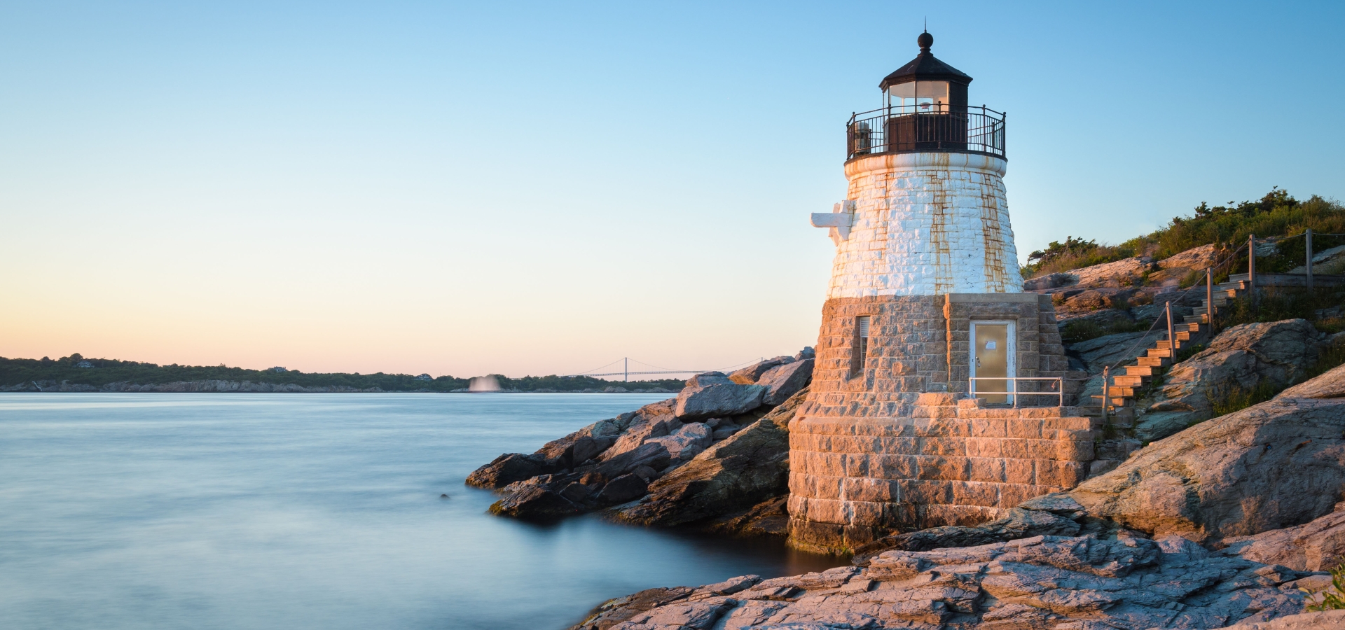 Sunset at Castle Hill Lighthouse on Newport, Rhode Island