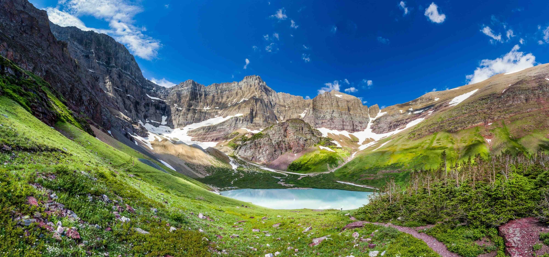 lake at glacier national park, montana USA