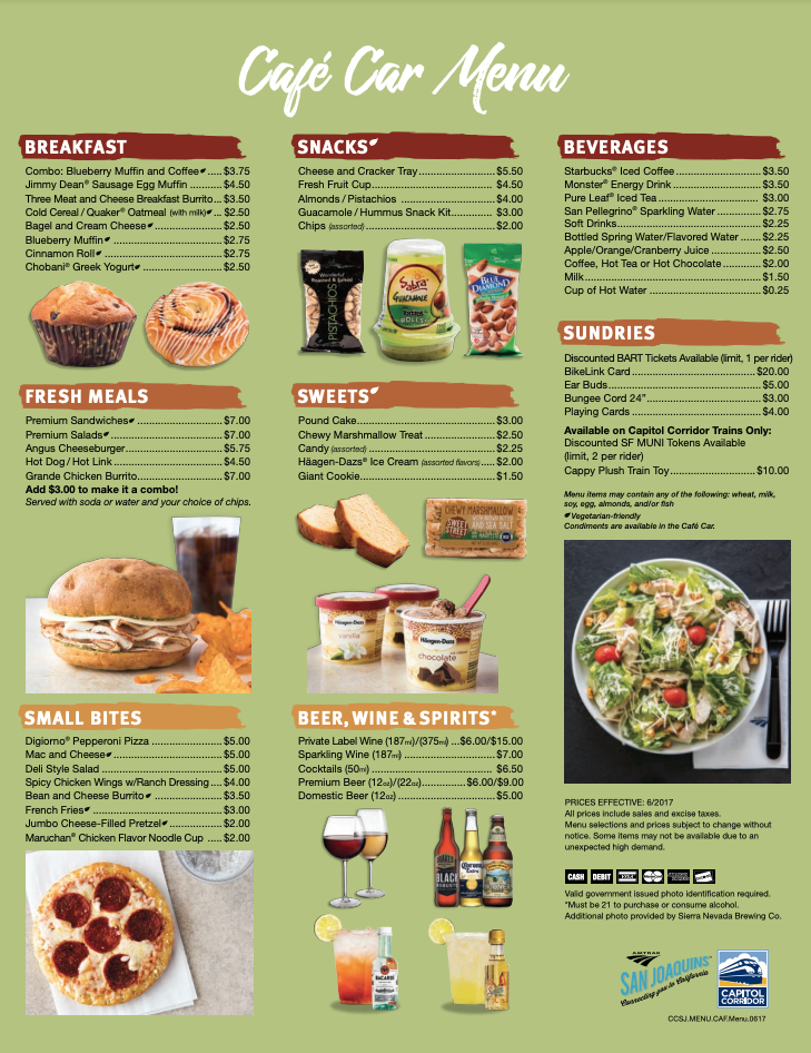 San Joaquins Menu San Joaquins Menu