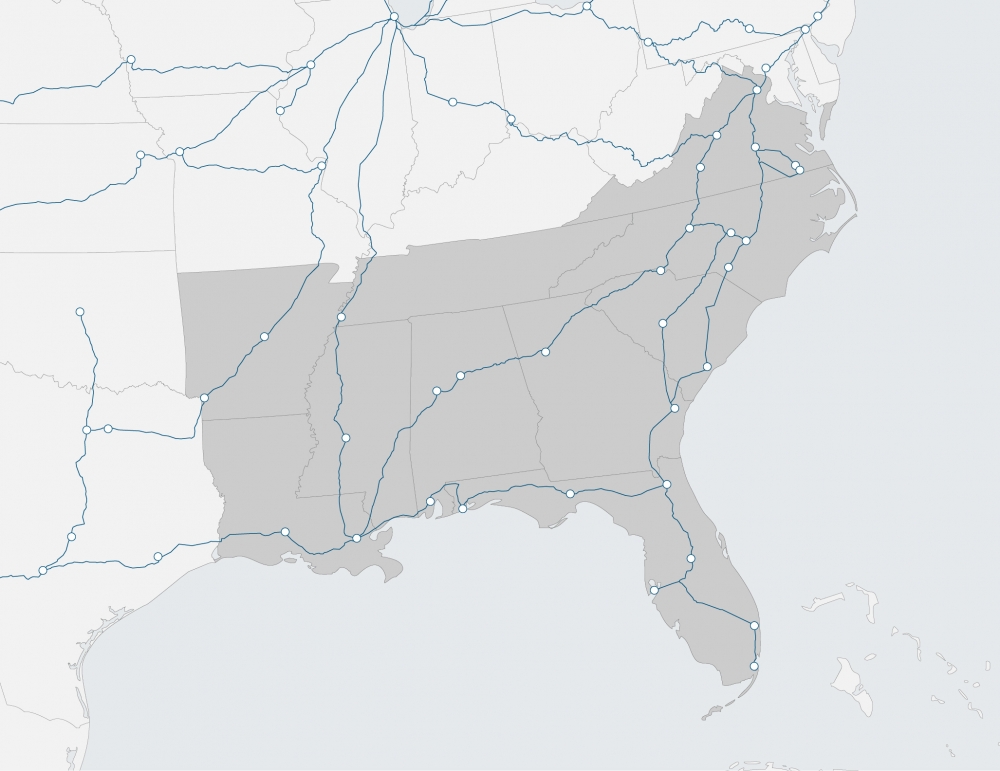 region map of southern US region map of southern US