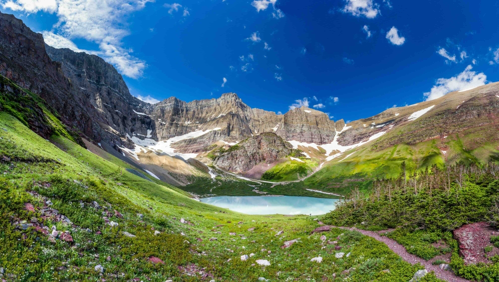 lake at glacier national park, montana USA